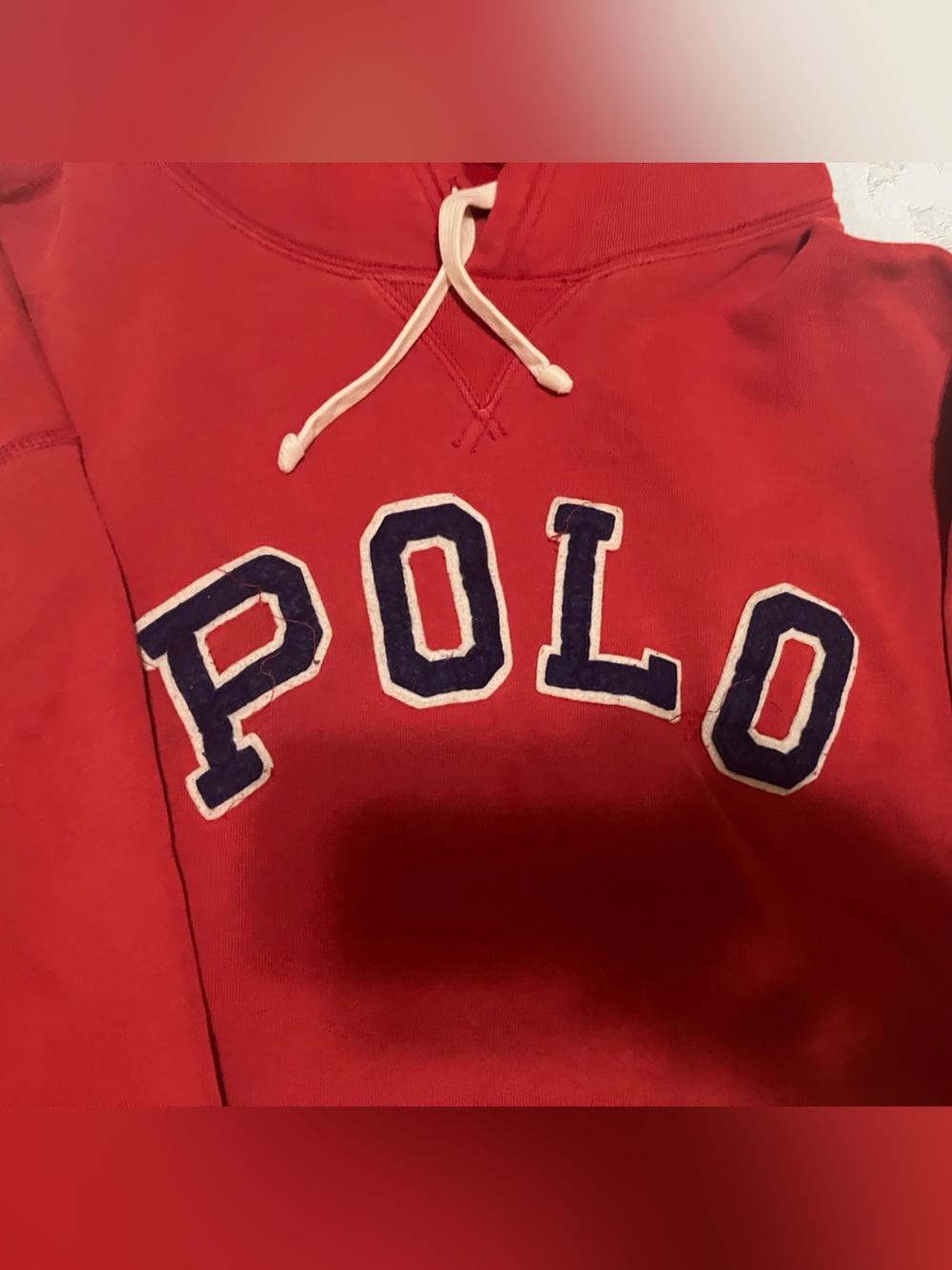 Polo by Ralph Lauren Red Crewneck Sweatshirt hoodie please see pics.